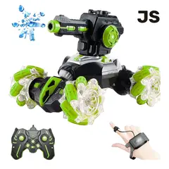 GENERICO - CARRO TANQUE 2 EN 1 LANZADOR DE BOLITAS CON DOBLE CONTROL REMOTO JS