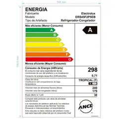 ELECTROLUX - Refrigeradora ERS45F2P5EB Side by Side 419 L – Negro