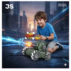 GENERICO - TANQUE PREMIUM LANZADOR DE BOLITAS CON RGB A CONTROL REMOTO VERDE JS