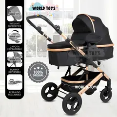 BABY - Coche Travel System Moisés «ROMA II» Edición Limitada Black