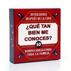 GENERICO - Juego de Cartas Mini Trivia Qué Tan Bien Me Conoces 50 Preguntas