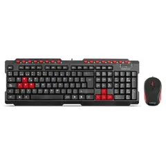 CYBERTEL - Teclado y mouse con cable KIT PRINCE CYB T2000