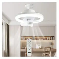 GENERICO - VENTILADOR DE TECHO GIRATORIO CON LUZ LED 60W CON CONTROL