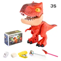 GENERICO - DINO 5 EN 1 ESCOLAR CON UTILES ESCENSIALES REGRESO A CLASES JS