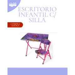 GENERICO - Escritorio infantil para niña con Silla - Color lila