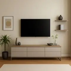 TU MESITA - Mesa de TV Axe con Canto Grueso Color Garden Oak