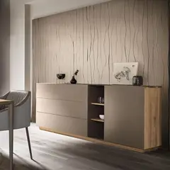 TU MESITA - Mesa de TV Hydros con Canto Grueso Color TaupéDuna