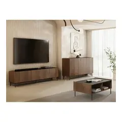 TU MESITA - Mesa de TV Mixer con Canto Grueso Color ChiavennaOnix