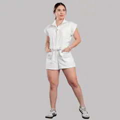 ROXJES JEANS - Enterizo Short Overol Drill Mujer Roxjes