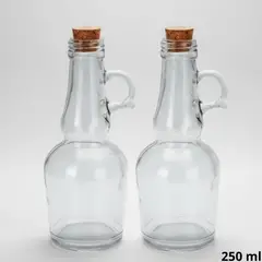 ICHIMATSU - Set de Garrafitas con Tapa de Corcho 250 ml 2 Piezas-