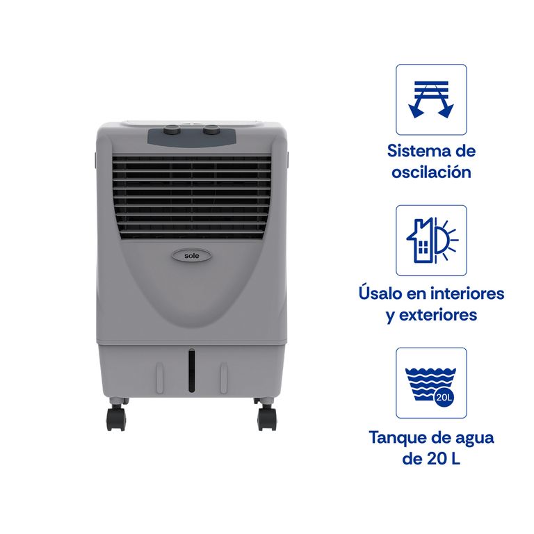 Enfriador De Aire Rapifresco Ultra Cool 20L Gris