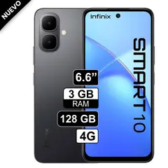INFINIX - Celular Smart 10 128GB 3GB Negro