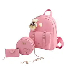 GENERICO - Mochila para Mujer Dama Juvenil 3 en 1 Cartera y Billetera para Transportar Artículos Personales