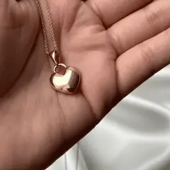 GENERICO - Collar Corazón Dorado de Acero Inoxidable