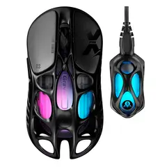 GRAVASTAR - Mouse Gamer Mercury X PRO Galaxy Black Inalámbrico 8K Dongle PixArt 3395 26K DPI