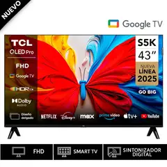 TCL - Televisor LED 43" Full HD Smart TV 43S5K Negro 2025