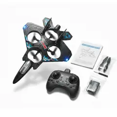 GENERICO - Avión Aerojet a Control Remoto Para Niños Vuelo Alto Dron con Luces Giro 360°