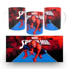 GENERICO - TAZA DE SPIDER-MAN MARVEL 11oz + Nombre Personalizado