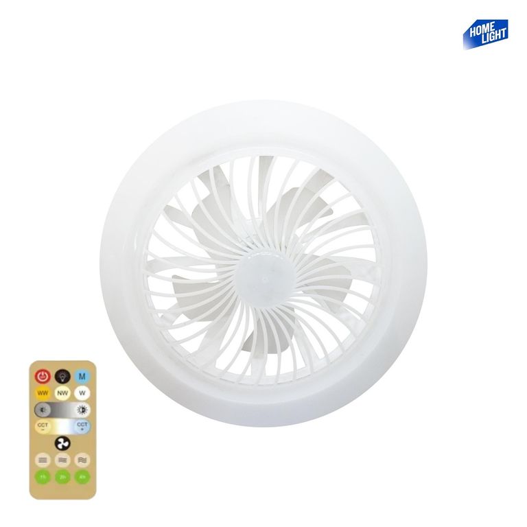 Foco Led Ventilador Regulable 24W Tricolor
