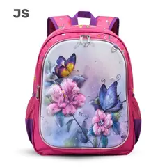 GENERICO - MOCHILA 3 EN 1 ESCOLAR CON LUCES PARA NIÑAS REGRESO A CLASES MODELO MARIPOSA JS