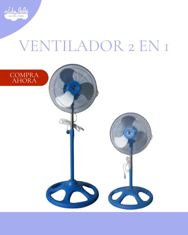 Ventilador Multifuncional 2 en 1 de Alto Rendimiento – Color Azul