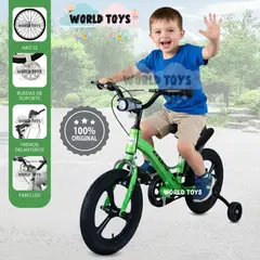 VELOX - Bicicleta 2 en 1 a Pedal Aro 12 «TIPHON» Función de Equilibrio Green