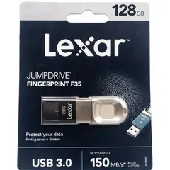 LEXAR - USB 128GB Jumpdrive F35 Original - Huella Digital