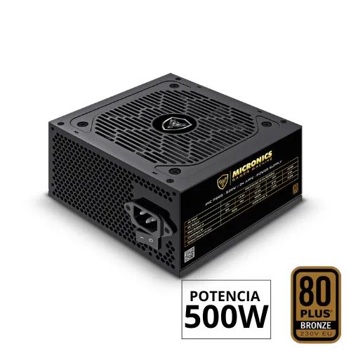 Fuente De Poder Gamer 500w 80 Plus Bronze Mic P80b