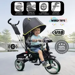 BABY - Triciclo Guiador «FORD SILVER» Edición Limitada Black