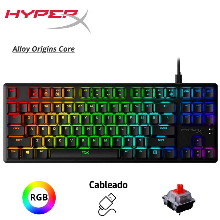 TECLADO ALLOY ORIGINS CORE INGLES MECANICO SW-RED RGB