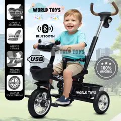 BABY - Triciclo Guiador Todo Terreno «ALLROAD» Edición Limitada Black