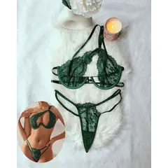 GENERICO - Set de Lencería verde para mujer M - DIANA