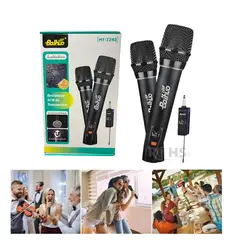 OEM - Kit de 2 Micrófonos Karaoke Inalámbricos recargables Baihuo, Modelo MY-7240