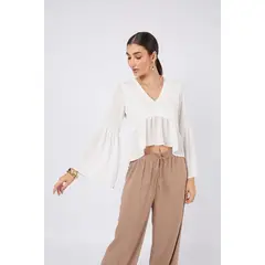 BANATY - BLUSA CUELLO V NAIA PARA MUJER