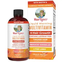 MARYRUTH - MaryRuths Multivitamínico líquido bebible para crecimiento del cabello mango – 450 ml