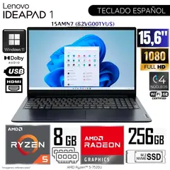 LENOVO - Laptop Ideapad 1 15AMN7 AMD Ryzen 5-7520U 8GB RAM 256GB SSD 15.6" FHD - 82VG00TYUS