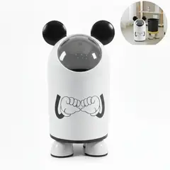 GENERICO - Bote de Basura Tacho para Residuos Diseño Kawaii 2 en 1 con Patitas