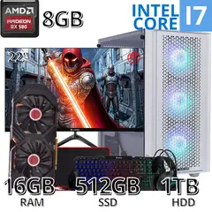 INTEL - PC GAMER CORE I716GB RAM 512GB SSD 1TB HDD GRAAFICA 8GB+MONITOR