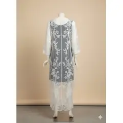 KAST PE - Kimono Salida de Playa Tul Oversize Agave