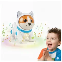 GENERICO - Perro Robot Musical Juguete para Niños Diseño Astronauta Luces Camina + Efecto Humo