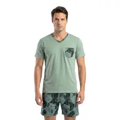 GENERICO - Pijama Caballero Hawái Green - Inga Pijamas