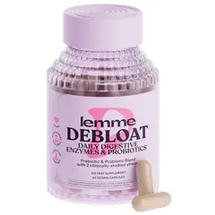 GENERICO - Lemme Debloat Cápsulas 3 en 1 Prebióticas, Probióticas y de Enzimas Digestivas – 60 cápsulas