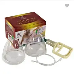 GENERICO - Set de Ventosas para Terapia de Vacío Cupping con Bomba Manual Para Realce De Busto