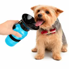 GENERICO - Botella Bebedero de Agua portátil para Mascotas Color CELESTE