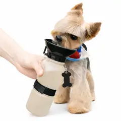 GENERICO - Botella Bebedero de Agua portátil para Mascotas Color GRIS