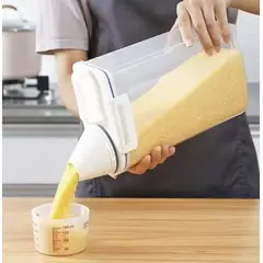 GENERICO - Dispensador de Granos y Semillas Hermético con Taza Medidora 25kg 2-5 litros