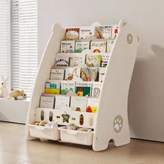 GENERICO - LIBRERO ESTANTE INFANTIL OSITO CON 6 NIVELES Y BANDEJAS MULTIUSO