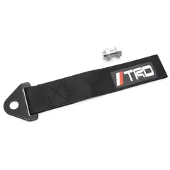 GENERICO - Gancho De Remolque TRD Tela Super Resistente Negro Para Auto