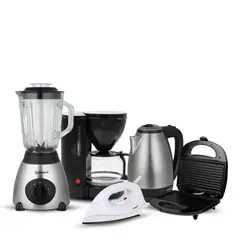 IMACO - Pentacombo Licuadora + Cafetera+ Hervidor+ Grill + Plancha