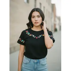 LIMA & FLOR - Polo slim fit mujer algodon